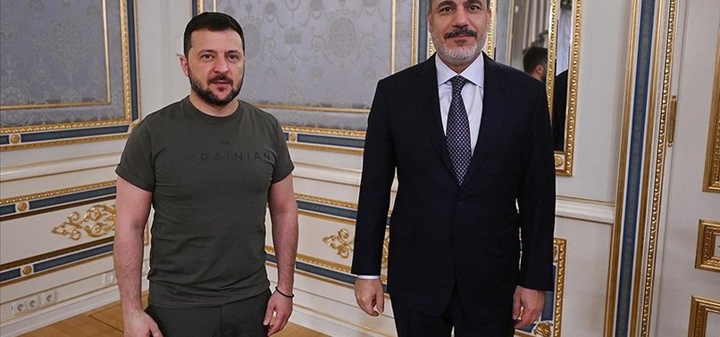 Turkish FM Fidan meets with Ukrainian President Zelenskyy in Kyiv...